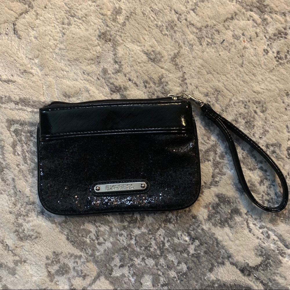 Express glittery wristlet